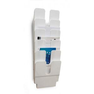 DURABLE - 1700008061 Flexiplus 6 A4 expositor de pared vertical, tamaño A4, 6 compartimentos, 247x1080x100mm - Product Image 1