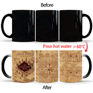 <span class=keywords><strong>Taza</strong></span> mágica que cambia de Color con mapa de <span class=keywords><strong>Harry</strong></span> Marauder, tazas de café sensibles al calor, tazas de té, regalo de Navidad sorprendido, novedad - Product Image 6