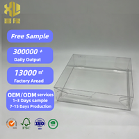 Boîte en plastique PET pliable écologique avec logo personnalisé, boîte d'emballage cadeau transparente avec certification et impression UV