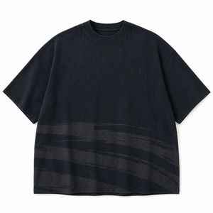 Custom Logo 220GSM 100 Cotton Vintage Washed Loose Fit T-shirt Screen Print Drop Shoulder Private Label Streetwear Men T Shirt - Product Image 1