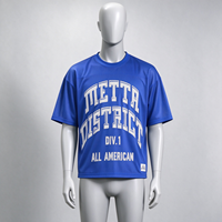 Maillot de football à col rond en maille large respirant, coupe ample, avec logo personnalisé sérigraphié, en polyester, style streetwear, avec étiquette tissée, pour hommes