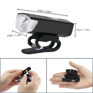 Accessoires universels pour vélo Lampe frontale à LED USB rechargeable Clip <span class=keywords><strong>sur</strong></span> le jeu de phares avant et arrière pour vélo - Product Image 2