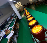 Équipement de scène DJ professionnel 200W à succès, éclairage de scène LED Par étanche IP65 à économie d'énergie 54x3W, émission RGBW DMX512
