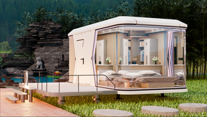 प्रीफैब पोत हाउस फ्लैट पैक मोबाइल कैप्सूल घर तैयार घर में घर की स्टील संरचना होमस्टे डिचेबल स्पेस कैप्सूल - Product Image 2