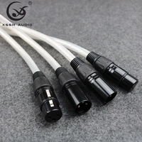 Câble XLR équilibré haut de gamme YIVO XSSH, 11 conducteurs en cuivre pur OFC plaqué argent, fil de signal de 8 mm de diamètre extérieur pour adaptateur audio et câbles de ligne