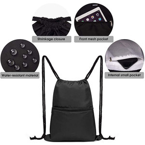Mochila con cordón para gimnasio impermeable ecológica a la moda, bolsa de almacenamiento deportivo, Cinch para viajes en la playa, equipo de entrenamiento para acampar - Product Image 2