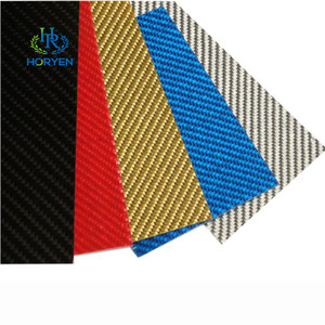 Pelat serat karbon warna komposit 3k 0.3mm 0.4mm 0.5mm 1mm kualitas tinggi - Product Image 4
