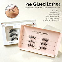 Caja de Acrílico Personalizada para Pestañas Marrones Pre-Encoladas, Banda Elástica, Resistentes al Agua, 100% Hechas a Mano, CE ISO, Marca Privada, Reino Unido, Francia, Italia