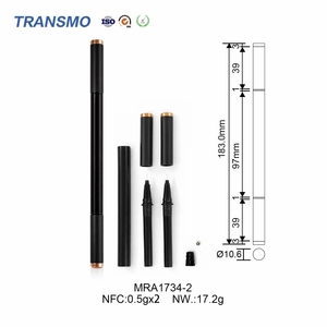 Oferta Especial: Tubo de Almacenamiento de Maquillaje de Plástico Esmerilado Personalizado 2 en 1 con Doble Cabezal de Brocha - Product Image 6