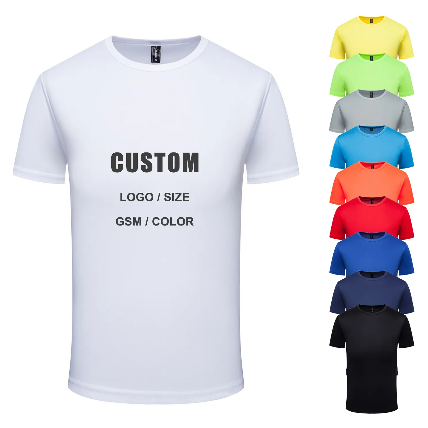 Promotionele T-Shirts Op Maat 100 Polyester Sublimatie T-Shirts Blanco Hardloop T-Shirt Fabrikant Effen Wit T-Shirt Voor Mannen