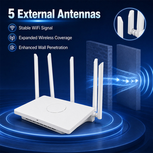Routeur Mesh WiFi 6 Hosecom FTTH Intérieur 3000 Mbps MU-MIMO 4 Gigabit Ethernet Double Bande 2.4G 5G 5.8G AX3000 avec TR069 - Product Image 2