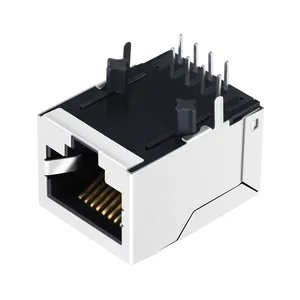 Venda quente ODM impermeável 10/100 base-t único porto fêmea rj45 cat6 conectores MIC24210-0104T-LF3 7499010004A rj45 jack