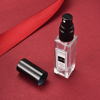 Flacon de parfum carré plat en verre, petit flacon de parfum en verre, flacons de parfum en tube à essai de 5, 10, 20, 30 ml