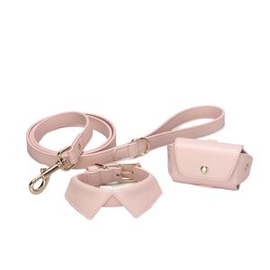 <span class=keywords><strong>Collar</strong></span> de piel sintética para mascotas, conjunto de correa de alta calidad con bolsa para caca - Product Image 1