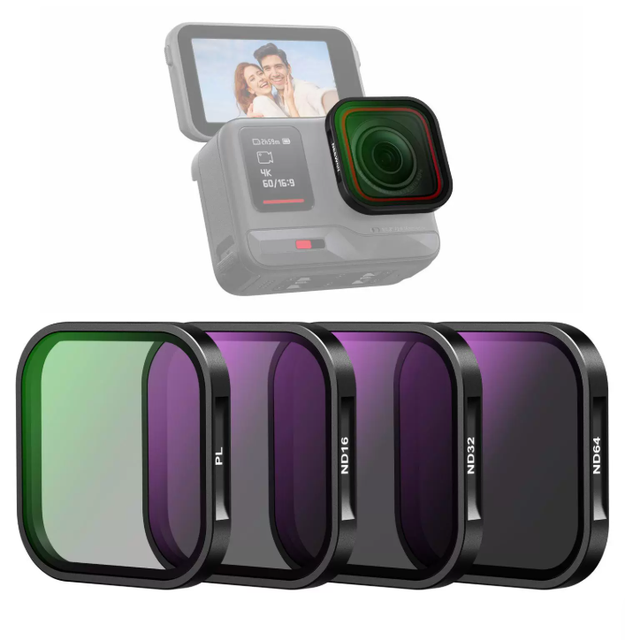 NEEWER Filter Set for Insta360 ACE PRO, Multi Coated ND & CPL Filter Kit Reduce Glare for Action Camera Lens Accessory