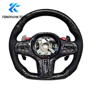 Volante Calefactable de Fibra de Carbono para <span class=keywords><strong>BMW</strong></span> con Palancas de Cambio Magnéticas 330i G20 M340i 330e Pre Lci 370mm Serie 3 <span class=keywords><strong>320d</strong></span> Azul - Product Image 4