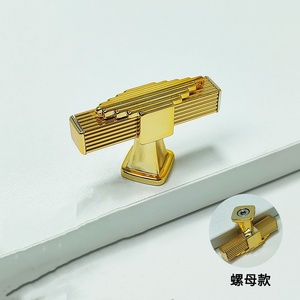 ドアノブキッチンドレッサー引き出しキャビネット用モダンシンプルスタイルブラックプラスチック引きハンドルストライプ - Product Image 6