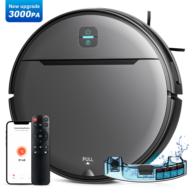 US Local Stock Autonomous Vacuum Cleaner Mop Automatic Cleaning Mopping Robot Multifunctional Aspirador Sweeping Dry Functions