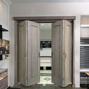 Chứng nhận chất lượng Shaker phong cách gỗ sồi trắng gỗ gụ gỗ nội thất cửa trượt cho phòng gấp gỗ rắn bi gấp cửa - Product Image 4