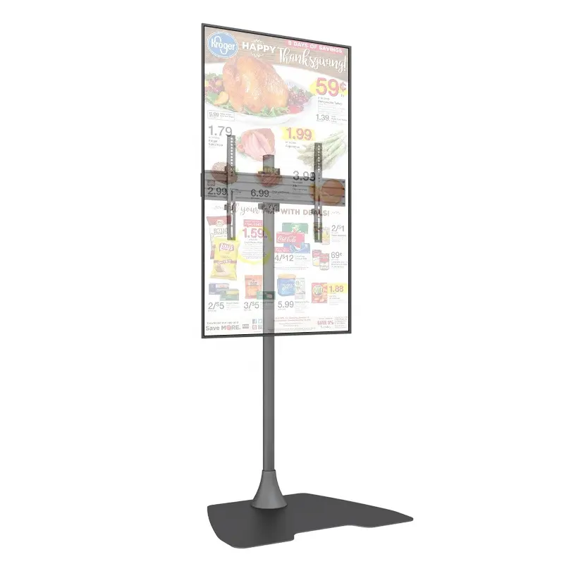 Tilt Single Screen Floor Mount VESA 600x400 mm Portrait Landscape TV Stand Modular Configuration