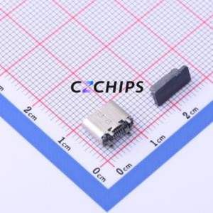 TYPE C-CQ-108PWB USB Connector SMD Connector ( Connector Type: Type-C )( Gender: Female )( Mounting Type: Vertical Mount ) - Product Image 2