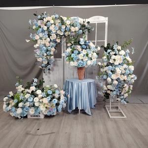 Nuevas Decoraciones Florales Blancas y Azules para Bodas, Arreglos <span class=keywords><strong>de</strong></span> Bolas <span class=keywords><strong>de</strong></span> <span class=keywords><strong>Flores</strong></span>, Arco <span class=keywords><strong>de</strong></span> <span class=keywords><strong>Esquina</strong></span>, <span class=keywords><strong>Flores</strong></span> Artificiales para San Valentín y Graduación - Product Image 2
