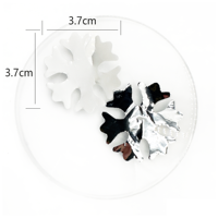 4cm Schneeflocken-Rundkonfetti aus Folie, Perfekt für Weihnachten, Hochzeiten und Festliche Anlässe