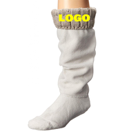 1 paire de chaussettes de travail en caoutchouc thermique pour homme, chaussettes avec Logo personnalisé, adapté pour les chaussures de pluie