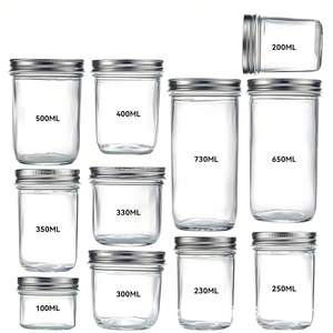 โถแก้วคาเวียร์พร้อมฝาโลหะโถแก้วใส่ของแบบใสออกแบบได้ตามต้องการ - Product Image 1