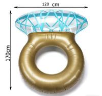 Bouée de piscine gonflable personnalisée en forme de diamant Beckon, géante et étincelante, pour accessoires photo romantiques