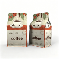 YOUYI Sachet d'emballage de café à fond plat, imprimé sur mesure, 4 couches, haute résistance à la lumière et à l'humidité, pour torréfacteurs spécialisés