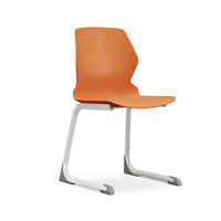 Chaise de formation ergonomique en plastique PP épaissi, design moderne et minimaliste, avec table d'appoint, idéale pour salle de conférence et salle de classe