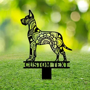 Decorazione giardino personalizzata grande giardino giardino giardino Art decoro cane logo giardino all'aperto decorazione regalo per animali domestici