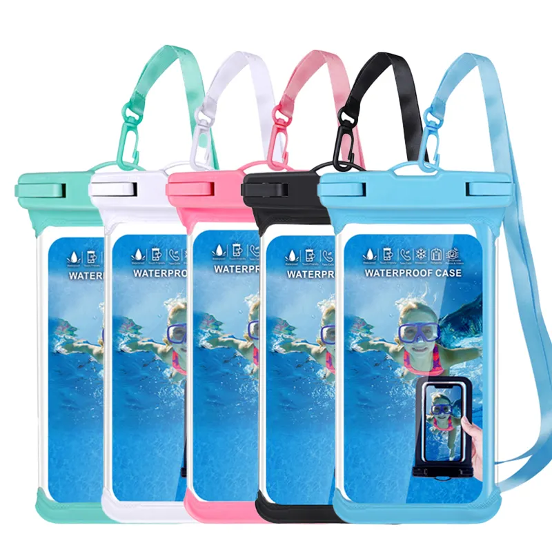 Kore sıcak satmak çevre dostu su geçirmez telefon kılıfı çanta yüzme Ipx8 su geçirmez cep telefonu kılıfı