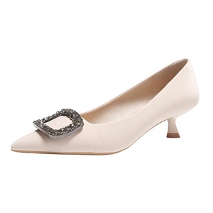 Y 35-40 scarpe da donna in microfibra scarpe da donna nuove a punta con tacco basso scarpe basse per ufficio donna - Product Image 4