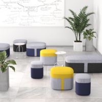 Tabouret et repose-pieds élégants en tissu pour canapé de salon de haute qualité