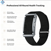 Bracelet intelligent G70 ECG sans écran, suivi de la santé, moniteur de fréquence cardiaque PPG, moniteur d'oxygène sanguin, moniteur de variabilité de la fréquence cardiaque, étanche, analyse de la santé par IA, Android IOS