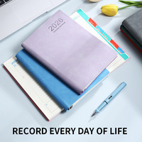Agenda Anual 2026 de Cuero PU, Planificador de Negocios A5 con Logotipo Personalizado para Uso en Oficina y Kit de Diario para Regalo