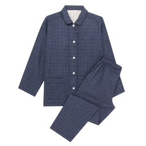 Pigiama in Puro Cotone a Doppio Strato Senza Cuciture Laterali, Abbigliamento da Casa per Uomo e Donna, Primavera ed Estate - Product Image 1