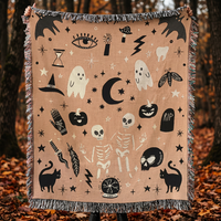 Cadeau d'Halloween - Tapis et couvertures en tapisserie jacquard tissée