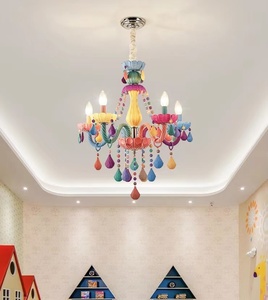 Lampadario Moderno a Forma di Macaron <span class=keywords><strong>per</strong></span> Bambine, Cristallo Rosa Arcobaleno <span class=keywords><strong>per</strong></span> Soggiorno - Product Image 2