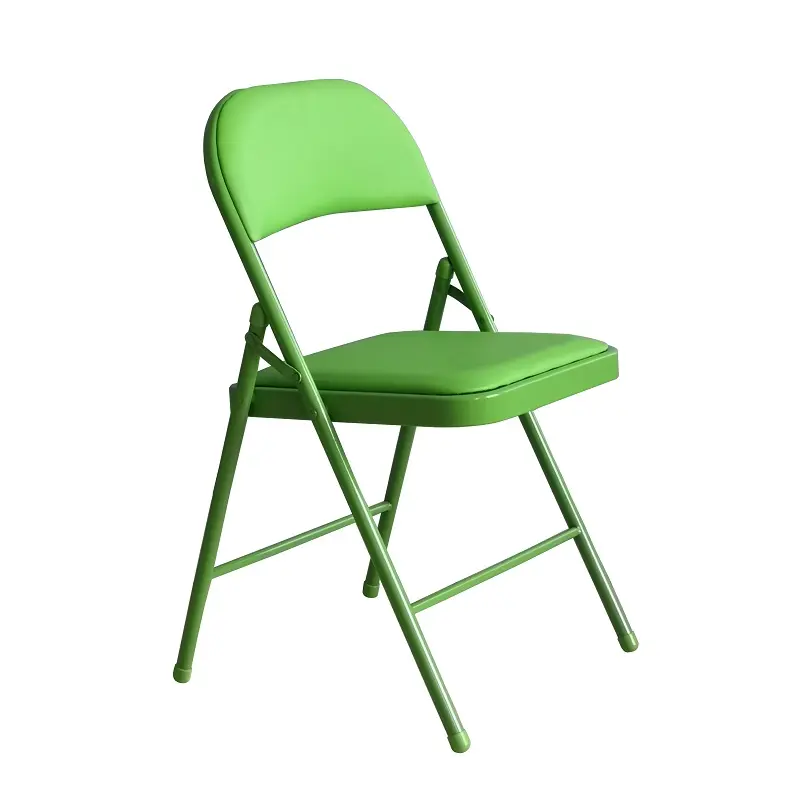 Лидер продаж, дешевый классический дизайн, складной стул с подушкой зеленого цвета