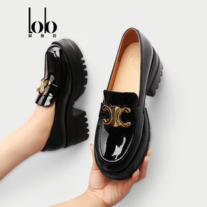 Chaussures Mocassins en Cuir Véritable pour Automne/Hiver avec Semelle Épaisse, Style Britannique Tendance Printemps à Enfiler - Product Image 5