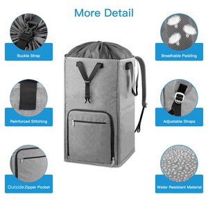 Portable Laundry Backpack with Shoulder Straps Extra <b>Large</b> Hamper Heavy Duty 2 in 1 Laundry Basket - Product Image 2