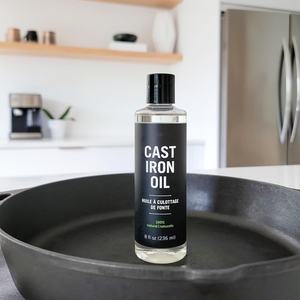 Масло для обработки и очистки чугуна, 100% растительное, пищевое, лучшее для обработки, восстановления, пропитки и ухода, 237 мл, с индивидуальной этикеткой - Product Image 5