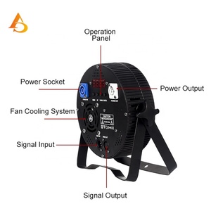 Projecteur LED plat et fin pour scène intérieure, 18x15W RGBWA 5-en-1, pour DJ - Product Image 5