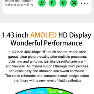 New AMOLED Smart Watch Men Women Heart Rate Sport Mode 24H Health Monitor 3ATM Waterproof Bluetooth Call Sports Smartwatch 2024 - Product Image 4