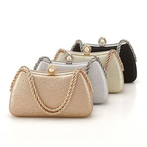 Sac à main de soirée pour femme de haute qualité avec fermoir fantaisie, sac à bandoulière rectangulaire de luxe personnalisé avec chaîne - Product Image 3