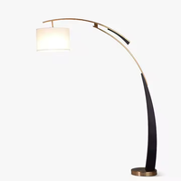 Nordique lit côté canapé tissu abat-jour lampadaire créatif pêche Arc debout lampadaire Led coin debout lampadaire