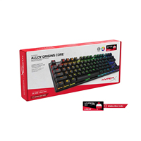 HyperX Alloy Origins Keyboard Gaming mekanis, tanpa Tenkeyless, Keyboard Software dikendalikan cahaya MacroMechanical